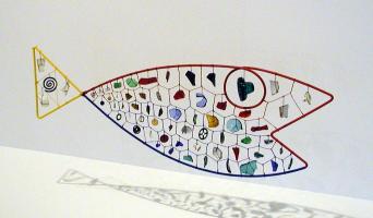 Mobile in shape of a fish, by Alexander Calder