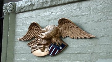 Eagle plaque on wall