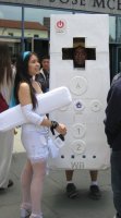 man dressed as a Wii controller