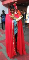 Man dressed as comic character Dr. Strange, Master of the Mystic Arts