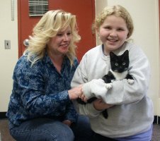 Toni on left, Eliza on right, holding Fearless