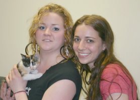 Cammo with her new owners