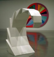 side view of cantilevered sculpture