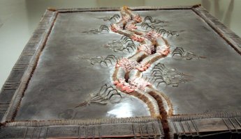 sculpture looking like molten river