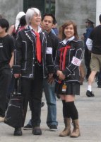 Two girls in Japanese Schoolgirl outfits