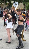warrior man and woman with cat ears and tails
	width=