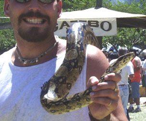 man with snake