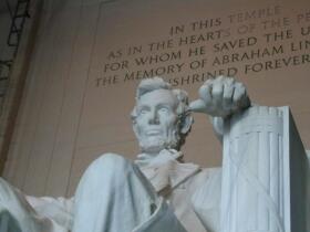 Statue of Lincoln at Lincoln Memorial