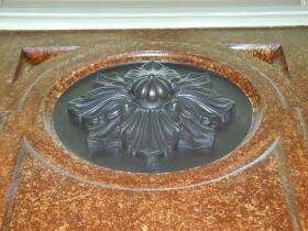 Metallic flower on Smithsonian wall