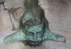 Disturbing fountain spout