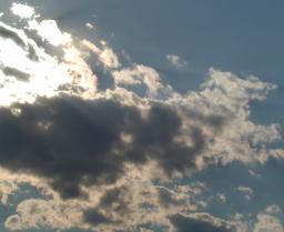 Backlit clouds