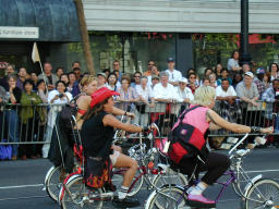Women on bicycles