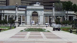arch at end of walkway
